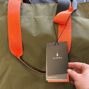 Alpaka Elements Tote Bag - Olive and Orange